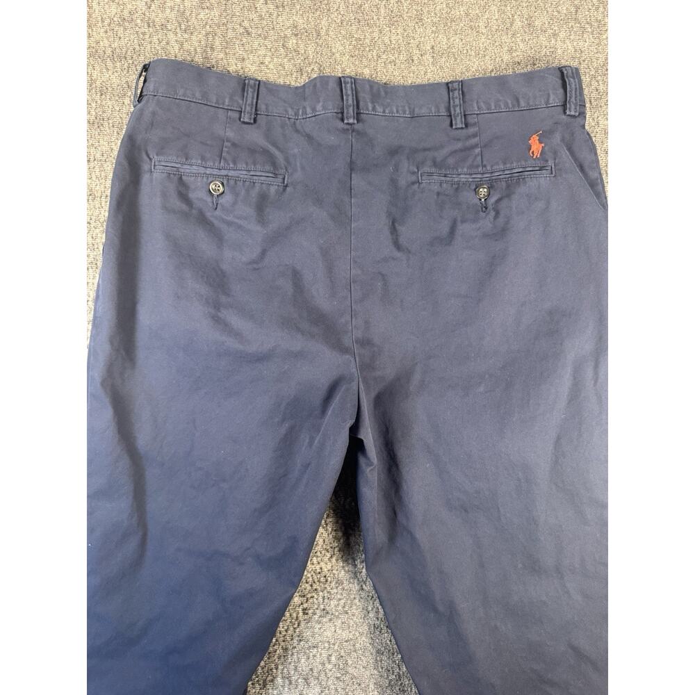 Mens Polo By Ralph Lauren Navy Blue Suffield Chino Style Pants 36 By 32 - Picture 6 of 8